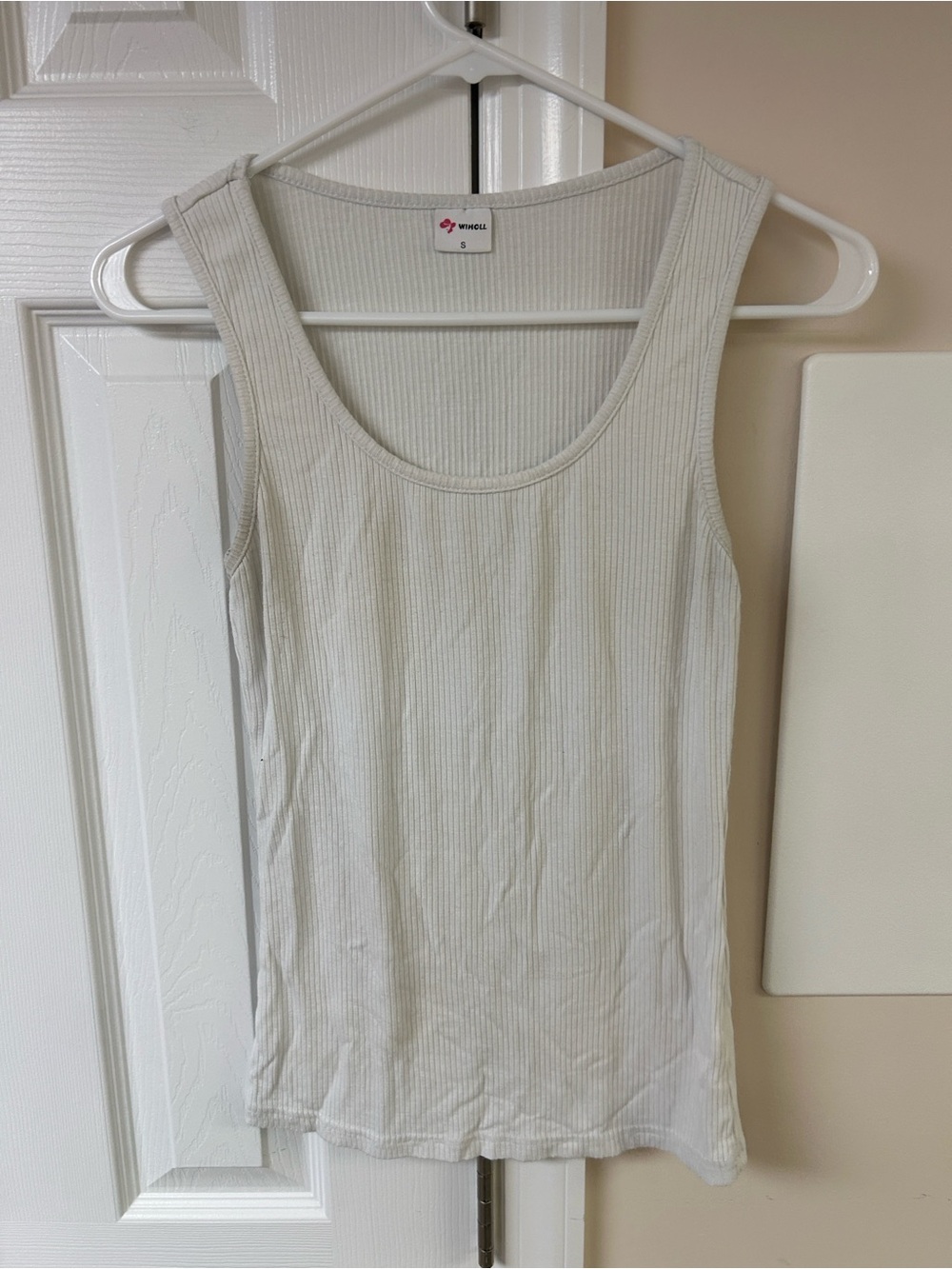 Wiholl Ribbed Tank Top White
